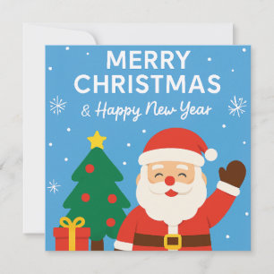 Invitation Joyeux Noël et Bonne Année - Père Noël