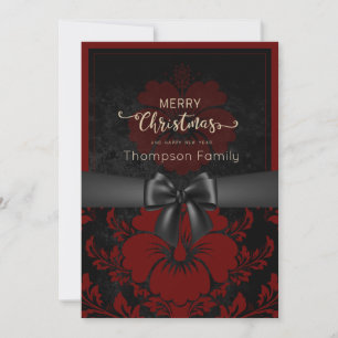 Invitation Joyeux Noël et joyeuses fêtes, arc noir