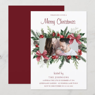 Invitation Joyeux Noël Fête de la couronne photo