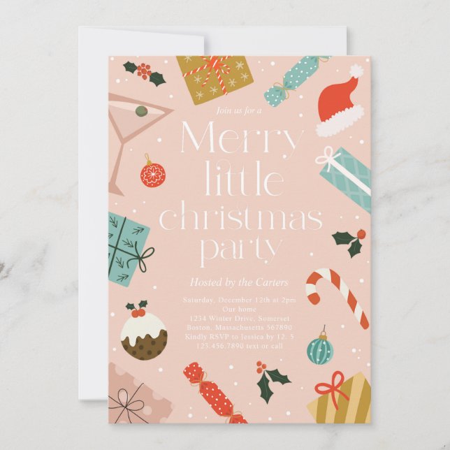 Invitation Joyeux Noël Fête Fête de Noël (Devant)