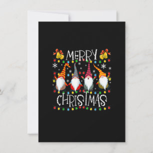 Invitation Joyeux Noël Gnome Chemise Matching Family Group