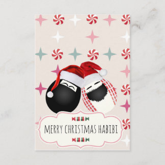 Invitation Joyeux Noël HABIBI M. Mme Egg Card