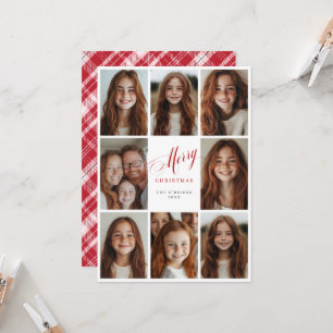 Invitation Joyeux Noël huit design multi photo