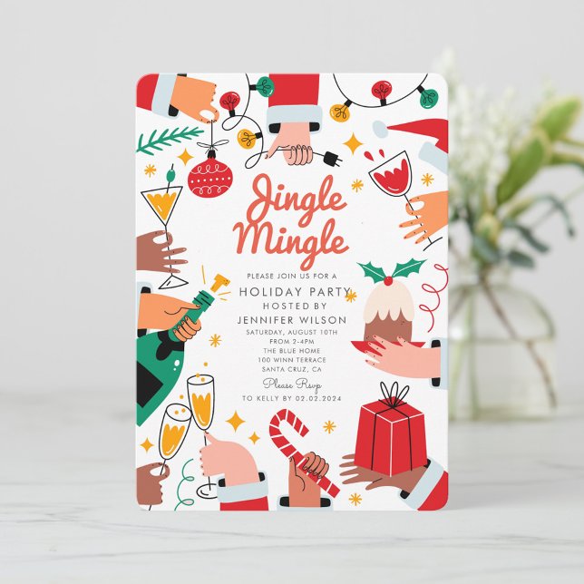 Invitation Joyeux Noël Joyeux Noël Jingle Mingle (Créateur téléchargé)