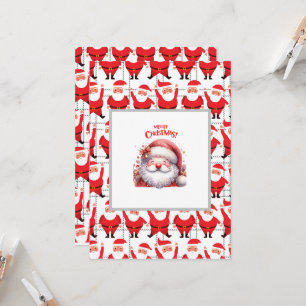 Invitation Joyeux Noël mignon santaclaus cadeau pour les amis