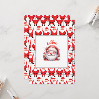 Invitation Joyeux Noël mignon santaclaus cadeau pour les amis