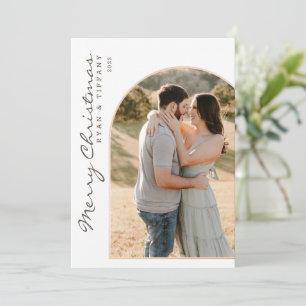 Invitation Joyeux Noël Moderne Avec Arche Photo