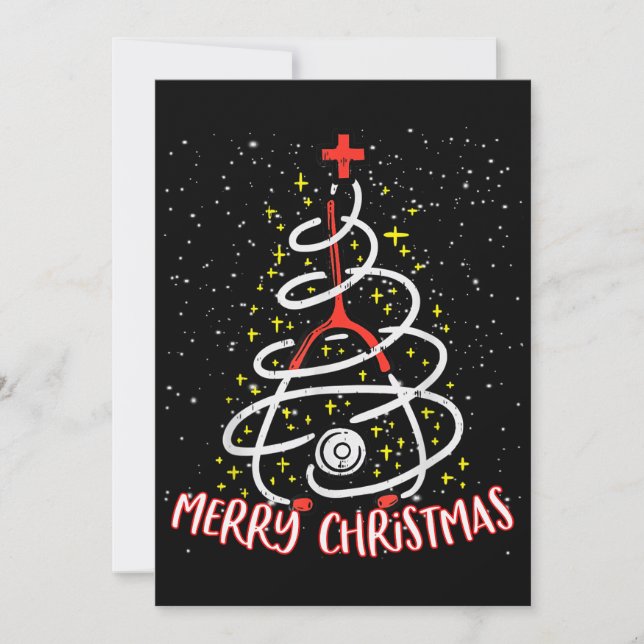 Invitation Joyeux Noël Nurse Funny PICU Nurse Noël (Devant)