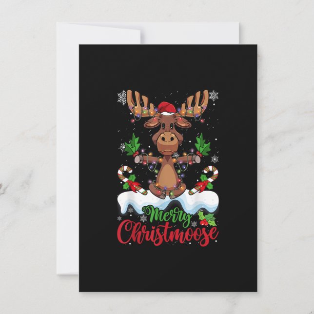 Invitation Joyeux Noël Oie de Noël Oie de Noël Lumières des a (Devant)