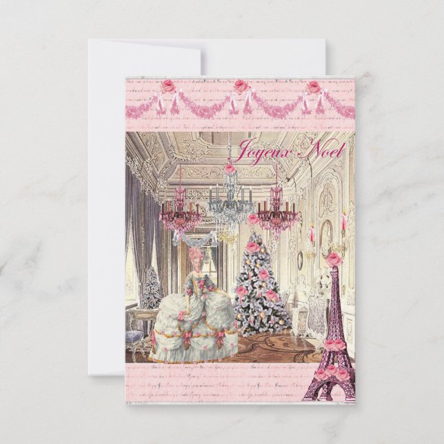 Invitation Joyeux Noël Palais de Versailles Marie Antoinette (Devant)