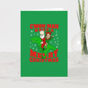 Invitation joyeux noël père noël biden kamala harris dinosaur