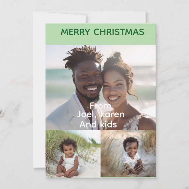 Invitation Joyeux Noël personnaliser (Devant)