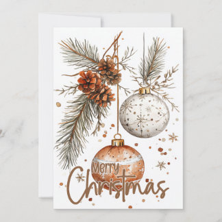 Invitation Joyeux Noël Rustique