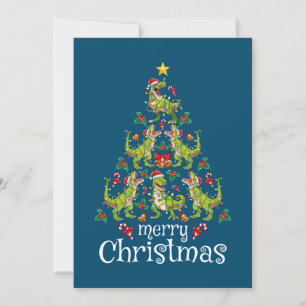 Invitation Joyeux Noël T Rex Garçons Enfants Arbre de Noël Re