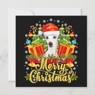 Invitation Joyeux Noël Whippet Maman Papa Noël