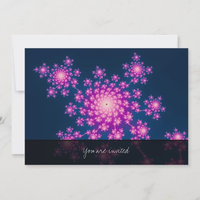 Invitation Joyeux Nouvel An Fractal (Devant)