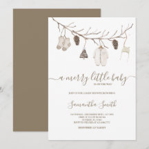 Joyeux petit Baby shower d'hiver de Noël