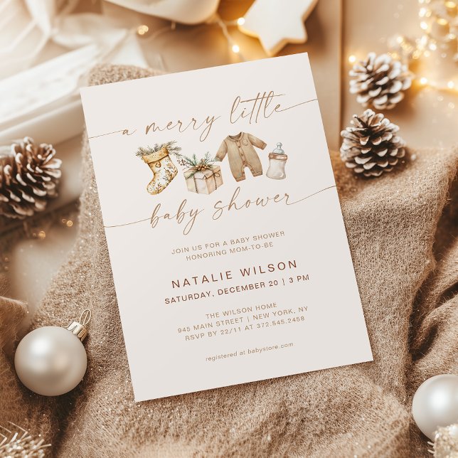 Invitation Joyeux petit Baby shower Genre Neutre Boho (Créateur téléchargé)