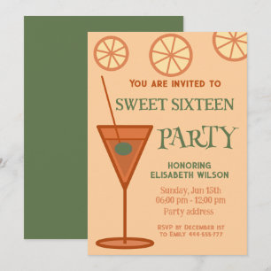 Invitation Joyeux plaisir cocktail cool doux 16