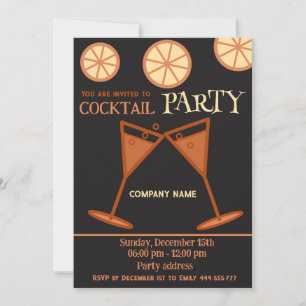 Invitation Joyeux plaisir cool Noël cockparty entreprise