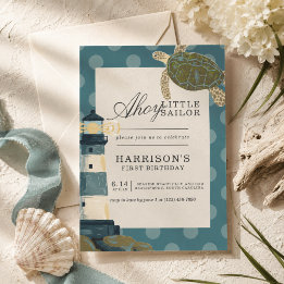 Invitation Joyeux Premier Anniversaire Petit Marin
