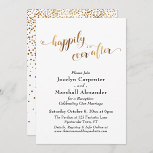 Invitation Joyeux Script Or Après Confetti Retour