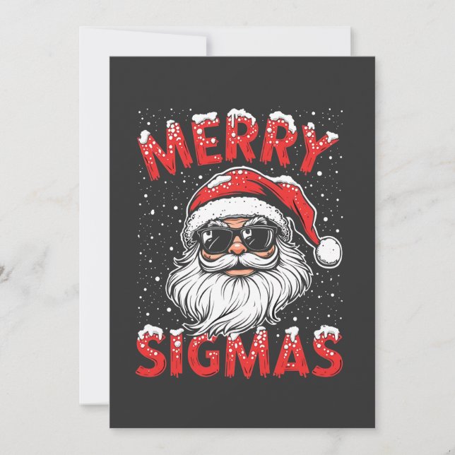 Invitation Joyeux Sigmas Drôle Gen Alpha Collège Noël (Devant)