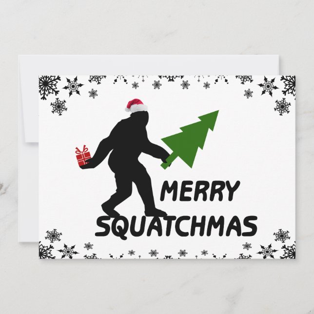 Invitation Joyeux Squatchmas (Devant)