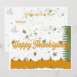 Invitation Joyeux Thanksgiving