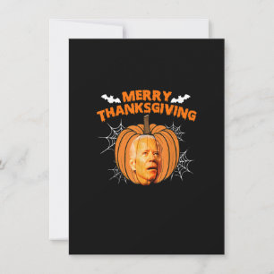 Invitation Joyeux Thanksgiving Confus Joe Biden Citrouille