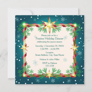 Invitation Joyeux Vacances d'hiver ! Conte de fées de Noël Pè