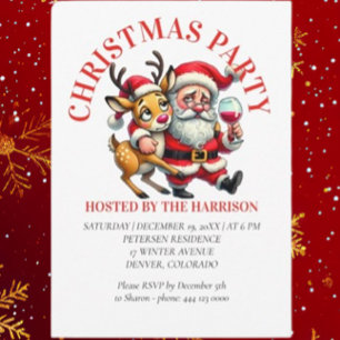 Invitation Joyeux voeux de Noël Père Noël