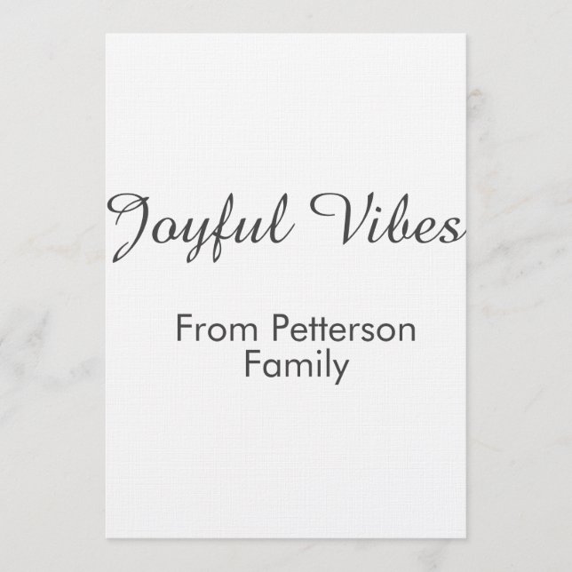 Invitation Joyful Vibes red Christmas add family name date  (Devant)
