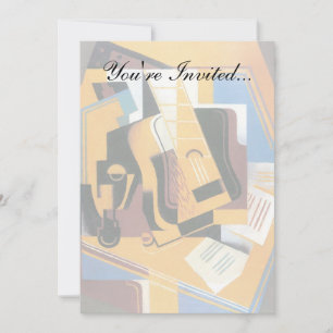 Invitation Juan Gris - Photo de l'art Abstrait de la guitare