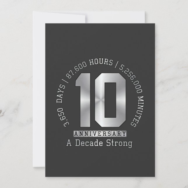 Invitation Jubilé des 10 ans - Une décennie de force  (Devant)
