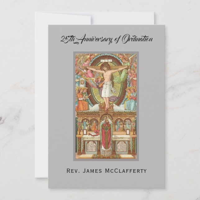 Invitation Jubilé du 25e anniversaire d'ordination sacerdotal (Devant)