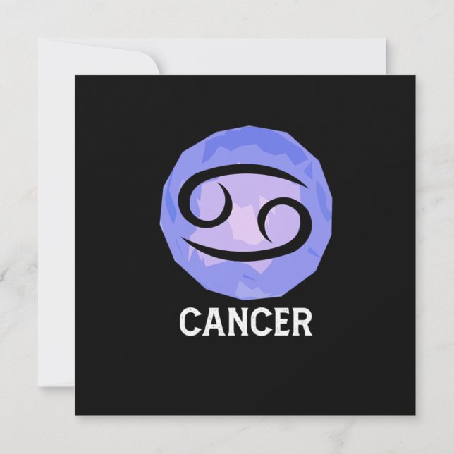 Invitation Juin Juillet Horoscope Signal Zodiaque Cancer (Devant)