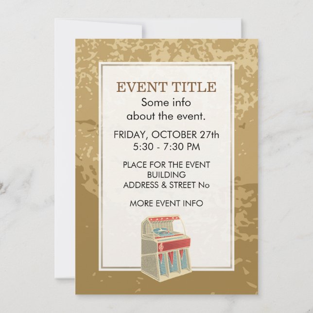 Invitation Juke-box (Dos)