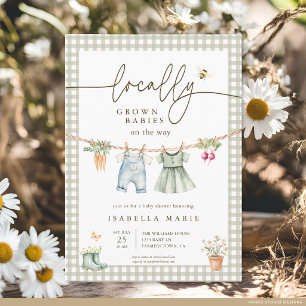 Invitation Jumeaux nés localement Baby Shower
