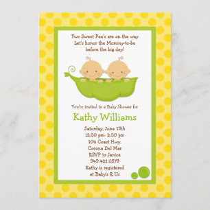 Invitation jumelle de baby shower