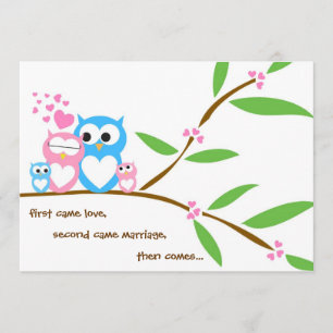Invitation jumelle de baby shower de hibou de bébé