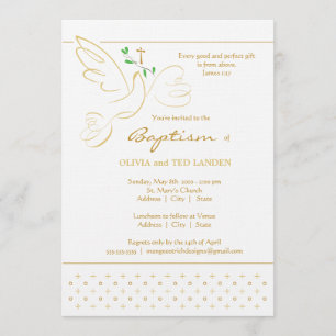 Invitation jumelle de baptême du baptême  