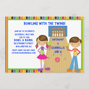 Invitation jumelle de fête d'anniversaire de