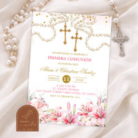 Jumelles Filles Rosaire Floral de Lys Rose Premièr