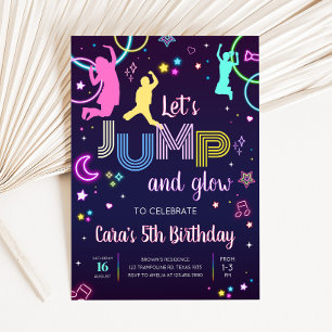 Invitation Jump and Glow Birthday Party