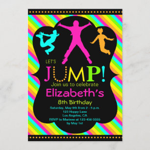 Invitation Jump Anniversaire - Bounce House Trampo