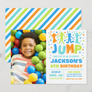 Invitation Jump Anniversaire, Trampoline Bounce Ho