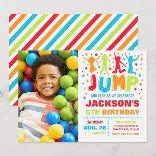 Invitation Jump Anniversaire, Trampoline Bounce Ho