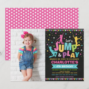 Invitation Jump Bounce House Trampoline fête d'anniversaire