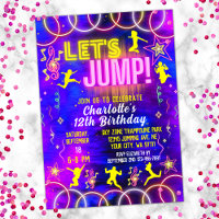 Jump Bounce Neon Pink Trampoline Anniversaire
